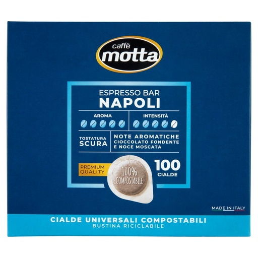 [801519453] Caffè Motta Cialde Universali Compostabili Espresso Bar Napoli Pz.100 X Gr.7