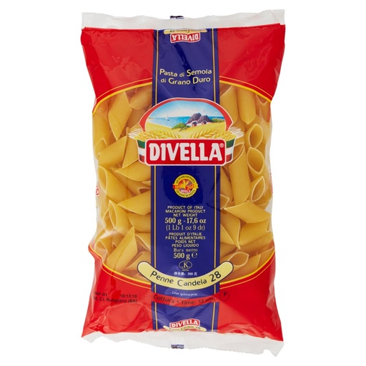 [000000067] Divella Penne Candela N°28 Gr.500
