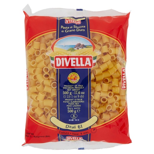 [000000088] Divella Ditali N°61 Gr.500