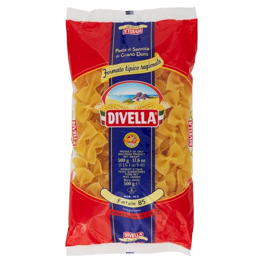 [000000115] Divella Farfalle Tipici Regionali N°85 Gr.500
