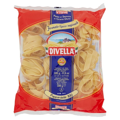 [000000118] Divella Nidi Pappardelle di Semola N°100 Gr.500
