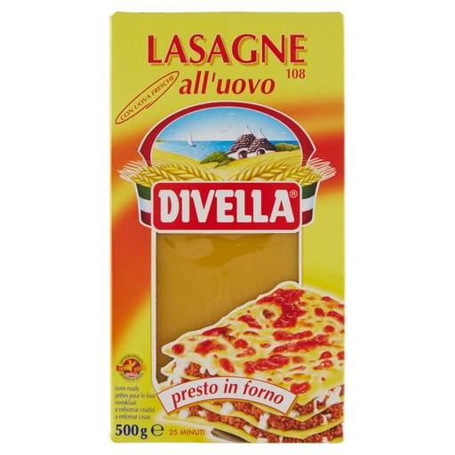 [000000144] Divella Lasagne Uovo N°108 Gr.500