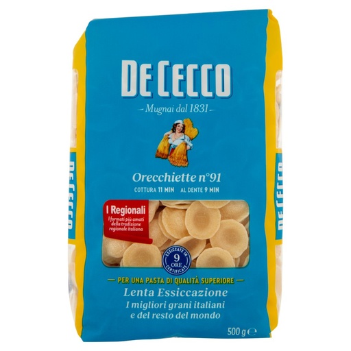 [000000274] De Cecco Orecchiette N°91 Gr.500