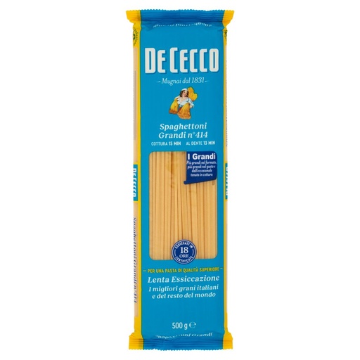 [000000278] De Cecco Spaghettoni Grandi N°414 Gr.500