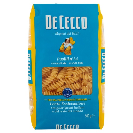 [000000286] De Cecco Fusilli N°34 Gr.500