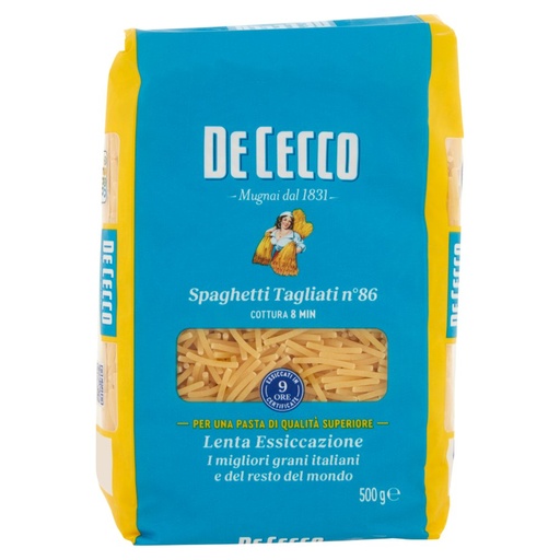 [000000304] De Cecco Spaghetti Tagliati N°86 Gr.500