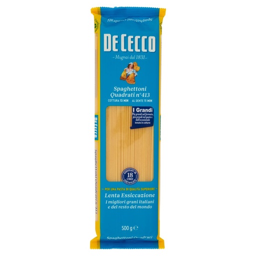 [000000306] De Cecco Spaghettoni Quadrati N°413 Gr.500