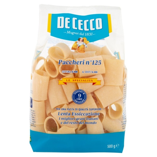 [000000313] De Cecco Specialita’ Paccheri N°125 Gr.500