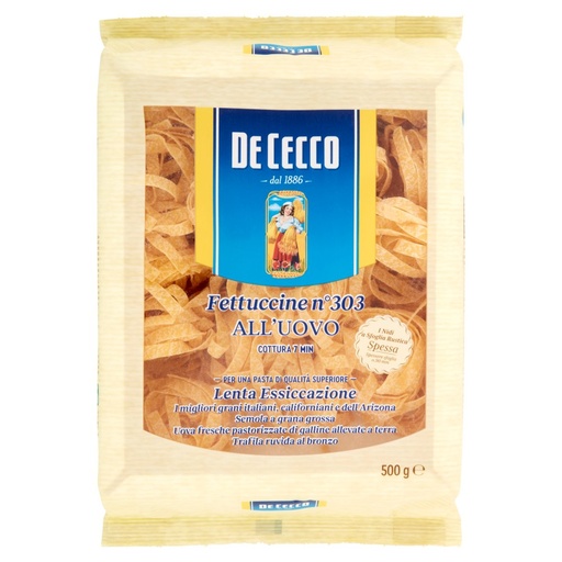 [000000319] De Cecco Nidi Fettuccine Uovo N°303 Gr.500