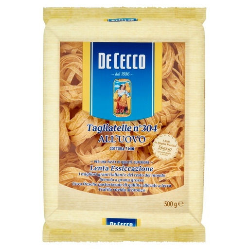 [000000320] De Cecco Nidi Tagliatelle Uovo N°304 Gr.500