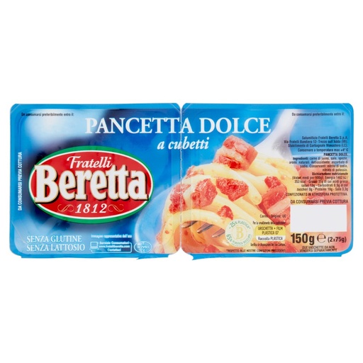 [000000390] Beretta Pancetta Cubetti Dolce Gr.75 Pz.2
