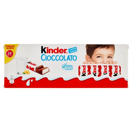 [000021694] Kinder Cioccolato Barrette Pz.24 Gr.300