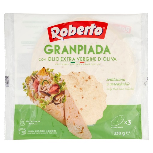 [000000466] Roberto Granpiada con Olio Extra Vergine di Oliva Pz.3 Gr.330