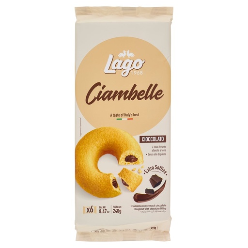 [000000501] Gastone Lago Ciambella Farcita al Cioccolato Gr.40 Pz.6