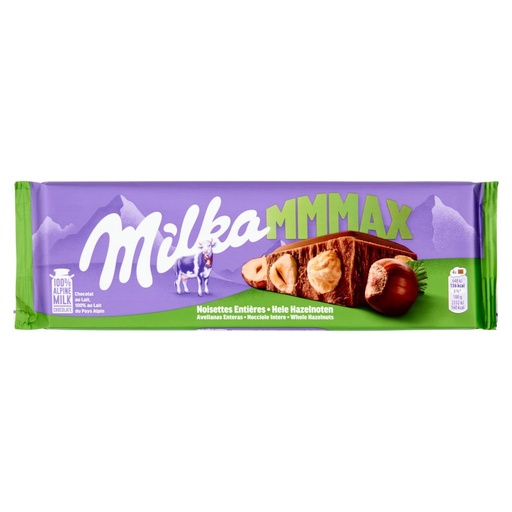 [000000504] Milka Tavoletta Maxi di Cioccolato al Latte con Nocciole Intere Gr.300