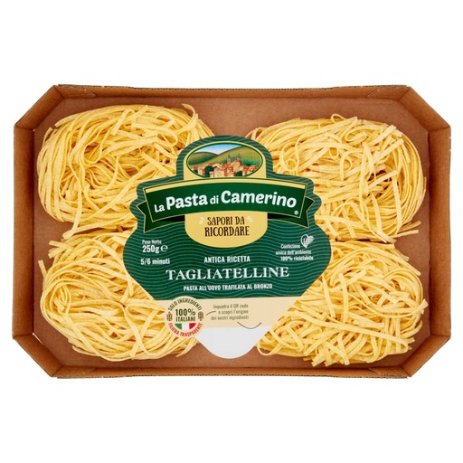 [000000560] La Pasta di Camerino Tagliatelle all’Uovo Trafilata al Bronzo Gr.250