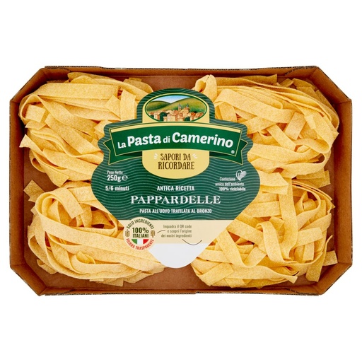 [000000562] La Pasta di Camerino Pappardelle all’Uovo Trafilata al Bronzo Gr.250