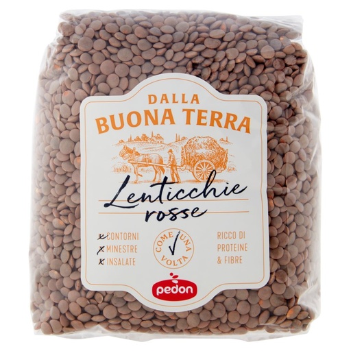 [000000635] Pedon Buona Terra Lenticchie Rosse Gr.500