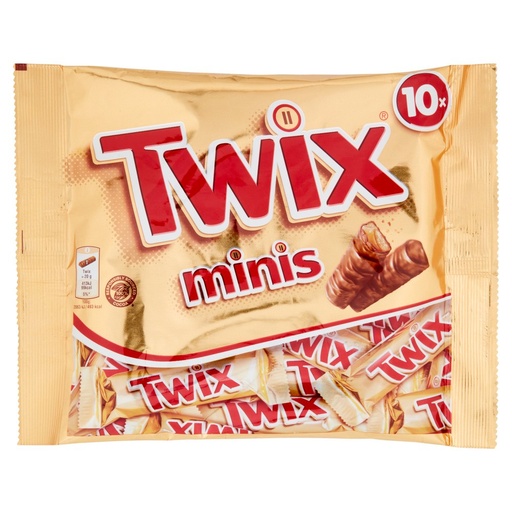 [801513706] Twix Minis Snack al Cioccolato con Caramello Pz.10 Gr.227