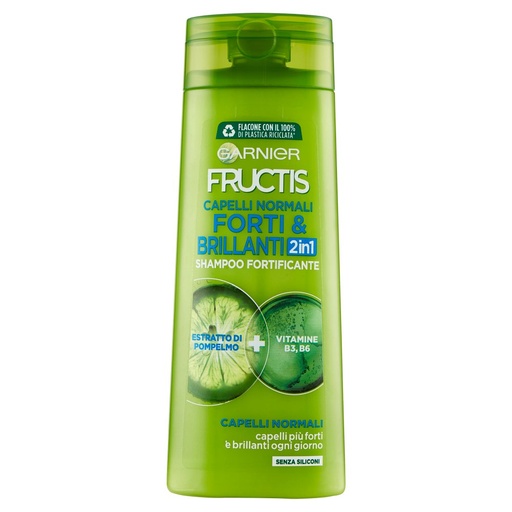 [000000762] Garnier Fructis Shampoo 2 In1 Capelli Normali Ml.250