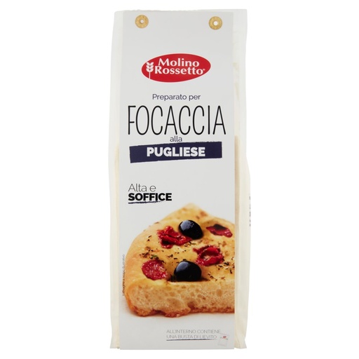 [000000792] Molino Rossetto Prepeparato per Focaccia alla Pugliese Gr.500