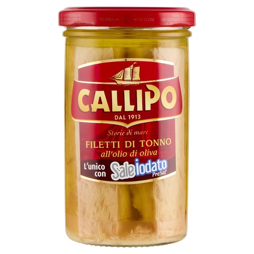 [000000820] Callipo Filetti di Tonno all'Olio di Oliva Gr.250