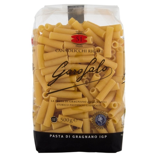 [000000842] Garofalo Cannolicchi Rigati N°51 Gr.500