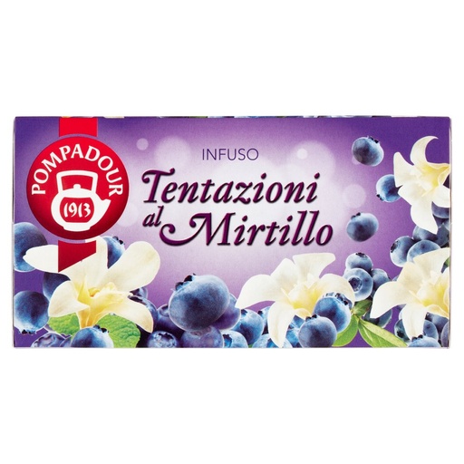 [000000862] Pompadour Infuso Tentazione al Mirtillo 20 Filtri