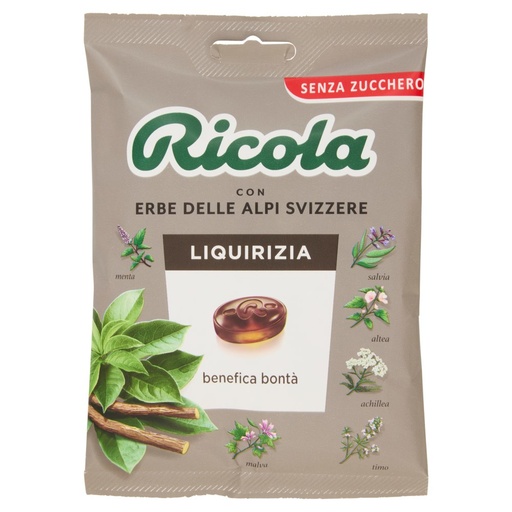 [000000867] Ricola Caramelle alla Liquirizia senza Zucchero Gr.70