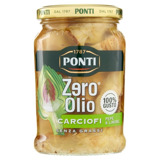 [000000891] Ponti Zero Olio Carciofi Pepe e Limone Gr.300