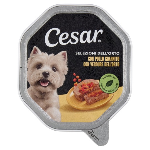 [000000916] Cesar Cibo Umido per Cane con Cuore di Verdure e Pollo Gr.150