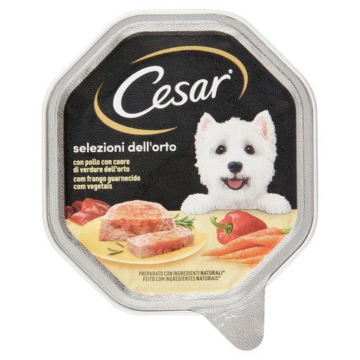 [000000916] Cesar Pollo e Cuore di Verdure per Cane Gr.150