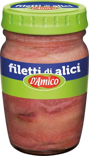 [000000927] D'Amico Filetti Alici in Olio di Semi di Girasole Gr.80