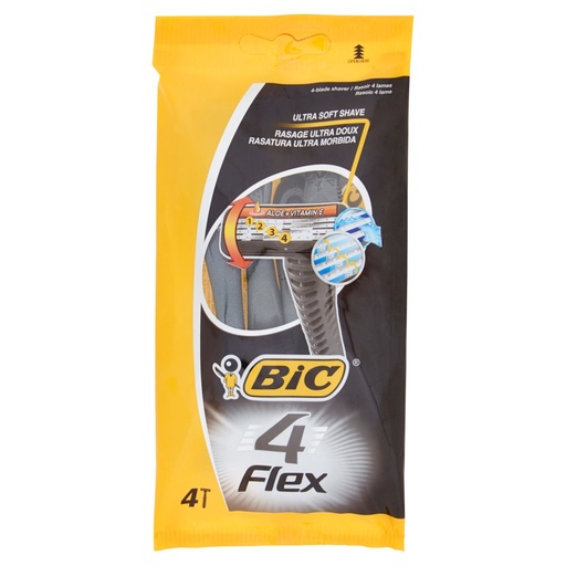 [000000929] Bic Flex Rasoi Uomo Usa e Getta Pz.4