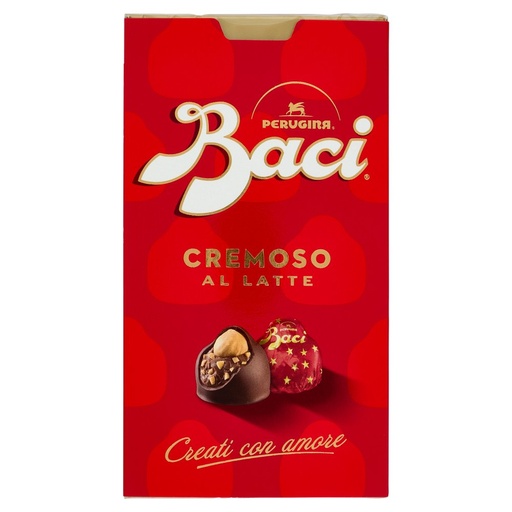 [000000961] Baci Perugina Cremoso al Latte Cioccolatini Ripieni al Gianduia e Nocciole Gr.200