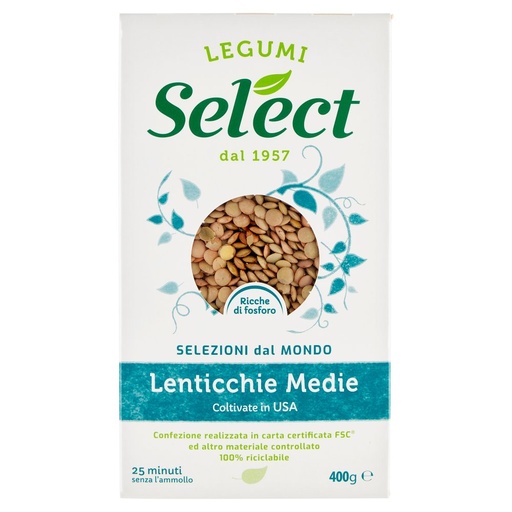 [000001004] Select Lenticchie Medie Astuccio Gr.400