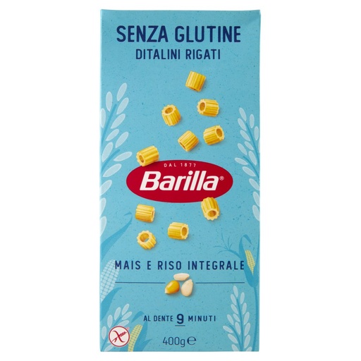 [000001161] Barilla Senza Glutine Ditalini Rigati Gr.400