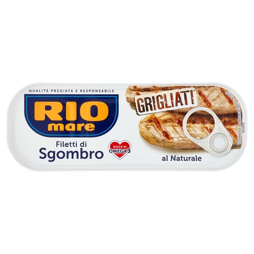 [000001167] Rio Mare Filetti di Sgombro al Naturale Grigliati Gr.120