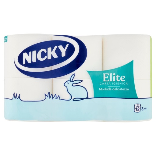 [000001188] Nicky Carta Igienica Elite 12 Rotoli