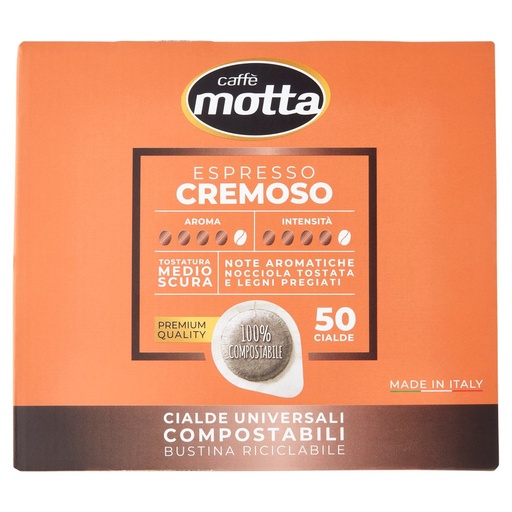 [000001210] Caffè Motta Espresso Cremoso Cialde Universali Compostabili 50 x Gr.7