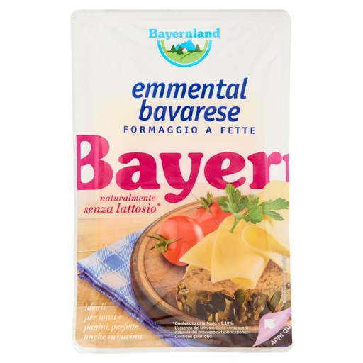 [000001216] Bayernland Emmentaler Fette senza Lattosio Gr.100