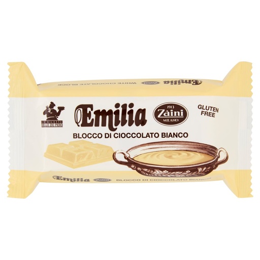 [000001239] Zàini Emilia Blocco di Cioccolato Bianco Gr.200