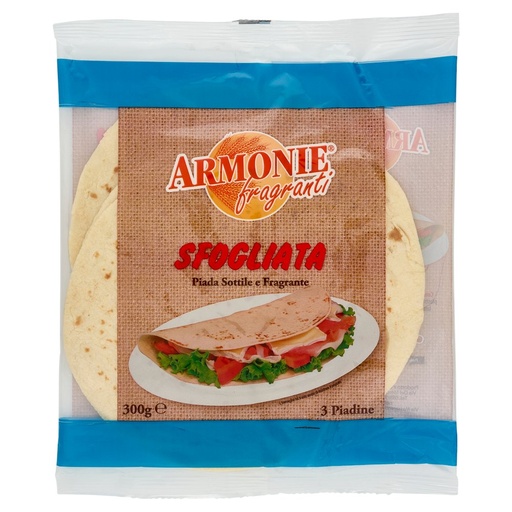 [000001270] Armonie Fragranti Sfogliata Piada Sottile e Fragrante P.3 Gr.300
