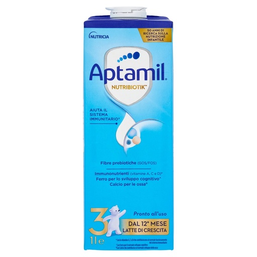 [000001380] Aptamil Nutribiotik 3 Latte di Crescita Liquido Lt.1