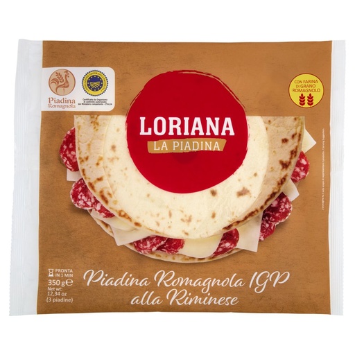 [000001398] Loriana Piadina Riminese IGP Pz.3 Gr.350