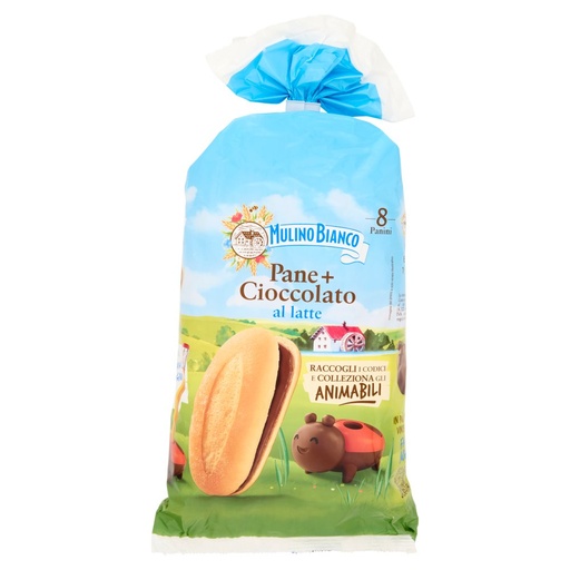 [000001465] Mulino Bianco Pane + Cioccolato Pz.8 Gr.300
