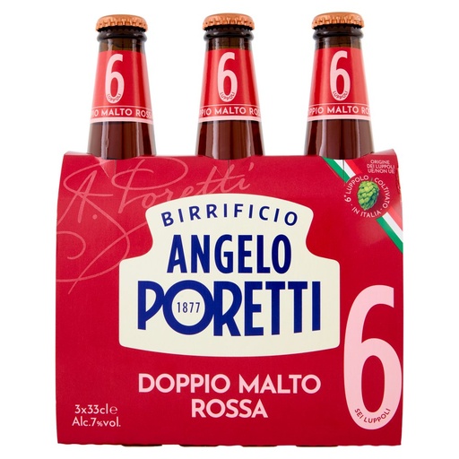 [000001474] Poretti 6 Luppoli Birra Cl.33X3 Vol.7°