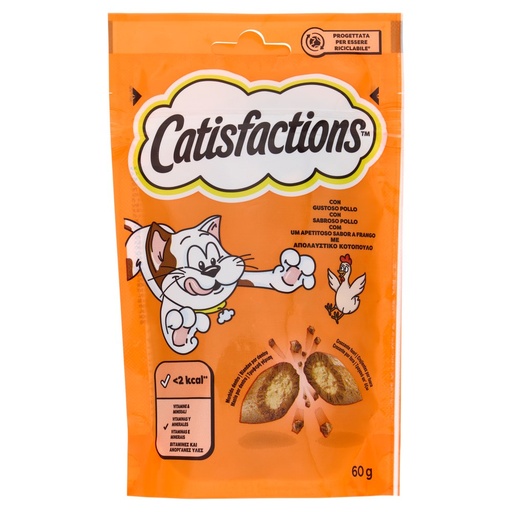 [000001479] Catisfaction Croccantini per Gatto al Pollo Gr.60