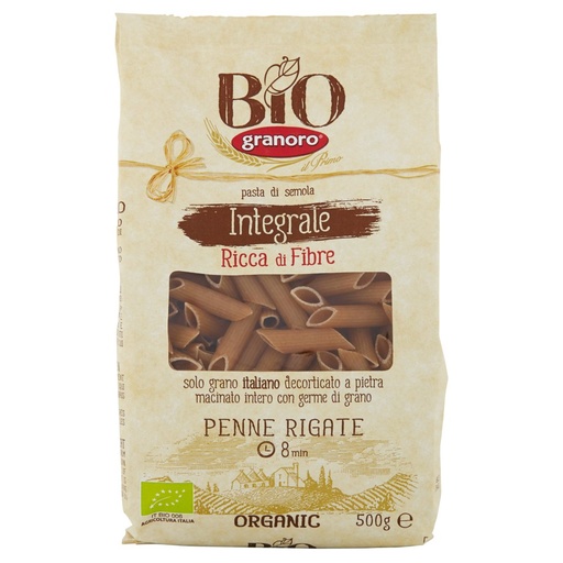 [000001502] Granoro Bio Integrali Penne Rigate Gr.500