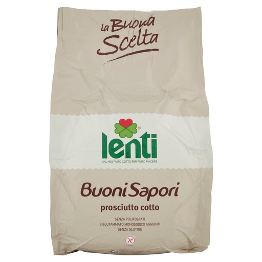 [000001514] Lenti la Buona Scelta Buoni Sapori Prosciutto Cotto Kg.8 Pz.2